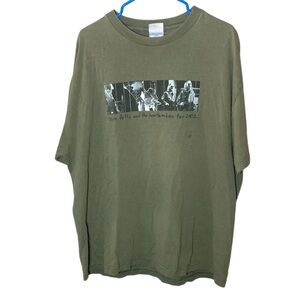 Tom Petty & The Heart Breakers Tour T-Shirt 2002 Olive Green Tee Murina Size 2X